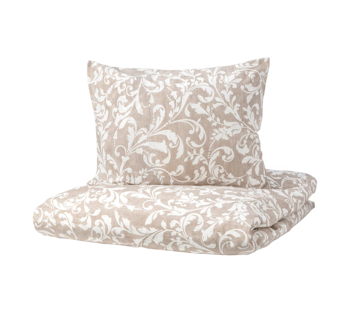 Brown White Flower Decorated Pillow Blanket
